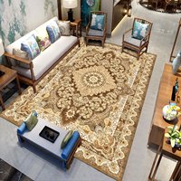 Tapis en polyester écologique de style bohème moderne, à motifs floraux, fabriqué à la machine, personnalisable, pour salon et zone de vie, vente en gros