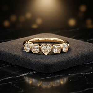 Diamant de laboratoire multi-formes serti clos, cadeau de mariage et de fiançailles de luxe, plaqué rhodium, or 10K 14K 18K, argent sterling 925 935 - Product Image 1