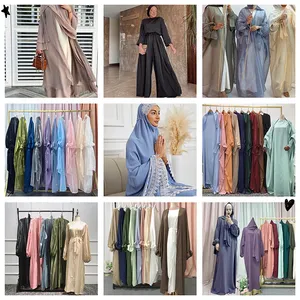 Túnica musulmana de talla grande 5XL, tops informales de manga larga, vestido musulmán plisado, decoración de botones, blusa de mujer musulmana