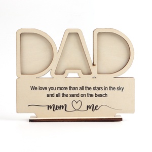 Regalos para el Día del Padre, 2023, marco de fotos con forma de fluorescente para papá, adornos de madera personalizados para padre y madre - Product Image 3