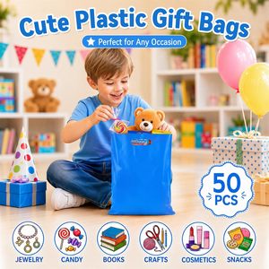 Custom Size Merchandise <b>Bag</b> Die Cut Handle <b>Plastic</b> Shopping <b>Bags</b> <b>for</b> <b>Packaging</b> Clothes Shoes Gift Craft - Product Image 2