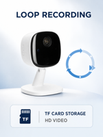 Mini caméra WiFi intérieure 1080P, vision nocturne, audio bidirectionnel, détection de mouvement, caméra de sécurité cachée pour la maison, surveillance de bébé et d'animaux domestiques