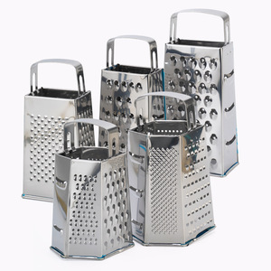 Popular Multipurpose Stainless Steel 4 Sides <b>Vegetable</b> Slicer Box Kitchen Cheese Silcer & Grater With Container - Product Image 5