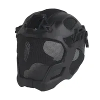 Casque de protection tactique de haute qualité de marque avec masque facial intégral en fil d'acier, rail et fermeture auto-agrippante 260