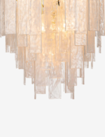 Lustre suspendu en verre givré Golden Villa, hauteur réglable, LED moderne, luminaire suspendu personnalisé pour l'intérieur