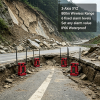 Monitor Gempa Gempet Ganda Sensor Kemiringan Jalan Pegunungan XYZ Akselerometer IP66 Pemasangan Magnetik Terpendam Peringatan