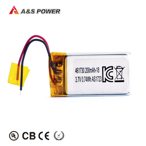 UL1642 KC IEC62133 approval 461730 rechargeable <span class=keywords><strong>3</strong></span>,7 v lipo battery pack 200mah with PCM and wire - Product Image 2