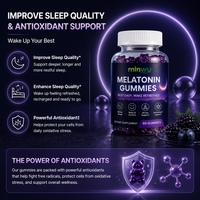Gummies de mélatonine extra-fortes 10 mg, haute puissance, sans sucre, pour le sommeil, complément végétalien pour adultes
