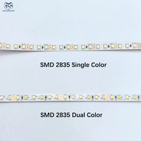Lampu Strip LED SMD 2835 Harga Murah IP22 8mm/5mm Tiga Warna Papan Die Cutting dengan Braket Tembaga Bodi PVC