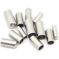 Embouts de finition en acier inoxydable pour cordons en cuir, pour la fabrication de bijoux, pour colliers et bracelets DIY
