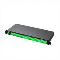 1x4 1x8 1x16 1x32 GPRS PLC Splitter Tipe Frame Distributor SC APC Coupler Optical Fiber Splitter DC 5V Dukungan untuk