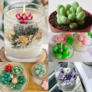 Stampi in Resina (7 Tipi) per Piante Succulente, Modelli Fai-da-Te per Candele Profumate, Colate in Resina, Decorazioni in Gesso - Product Image 2