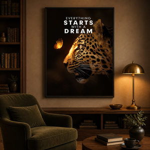 Stampa Artistica da Parete con <span class=keywords><strong>Tipografia</strong></span> Motivazionale Leone, Ritratto Animale con Citazione per Ufficio, Studio, Man Cave, Arredamento Moderno - Product Image 4