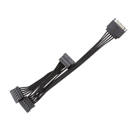 Cable de Extensión de Interfaz de Alimentación para Disco Duro SATA de 15 Pines, Cable Divisor de Alimentación para Disco Duro SATA de 1 a 3/4/5/6