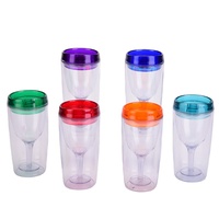 Nouvelle tasse à vin en plastique Double couche 10oz tasse de fruits collecte boisson tasse pour hommes et femmes créatif comme gobelet matériel pour la fête