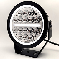 Nouveaux phares de conduite LED super lumineux haute luminosité 4x4 tout-terrain 7 pouces 12V avec DRL dynamique blanc ambre et feux de position 9800LM