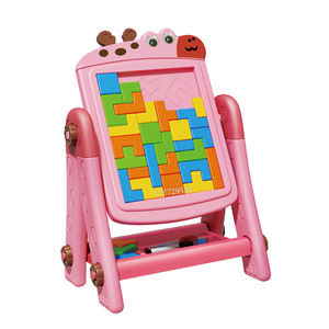 Venta caliente tablero de dibujo de doble cara de juguete para niños educativo dibujos animados ciervos bloque de construcción divertido Popular Graffiti dibujo juguete - Product Image 5