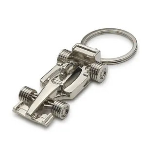 سلسلة مفاتيح معدنية ثلاثية الأبعاد F1 للبيع بالجملة سلسلة مفاتيح عصرية للسيارة بشعار من صانعي القطع الأصلية سلسلة مفاتيح للسيارة