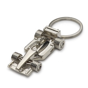 Wholesale 3D F1 Metal Car Keychain with Custom Logo Stylish OEM Business Target End User Keychain