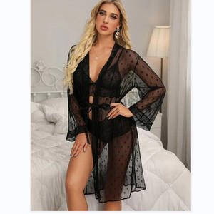 时尚女性睡衣成熟性感女士内衣睡衣天鹅绒睡衣套装 - Product Image 2