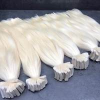 Extensions de cheveux naturels russes 100 % humains, double épaisseur, qualité 12A, à bandes adhésives, prix d'usine en gros