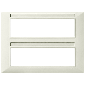Plaque d'interrupteur murale ivoire, longueur 25,5 cm, largeur 29,5 cm, hauteur 1,1 cm, cache-prise double - Product Image 1
