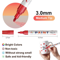 Stylo de peinture métallique permanent pour la restauration des couleurs métalliques, marqueurs colorés à base d'huile imperméables avec pointe de 3,0 mm, impression UV