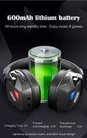 Ancreu BT 5.3 LED Gaming Casque de jeu sans fil avec microphone HD détachable pour PC