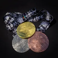 Zhongshan Fabbrica su misura A Buon Mercato Prezzo ODM Su Misura In Metallo oro medaglia Souvenir fine Medaglia di Sport Con Il Nastro