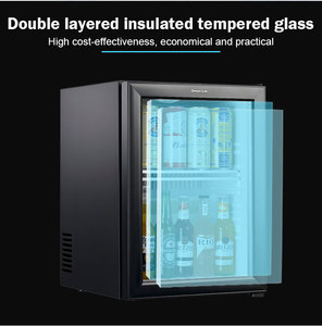 2025 Meilleur 40L Mini Bar Réfrigérateur Absorption Porte En Verre Mural Intégré Réfrigérateur D'hôtel - Product Image 6