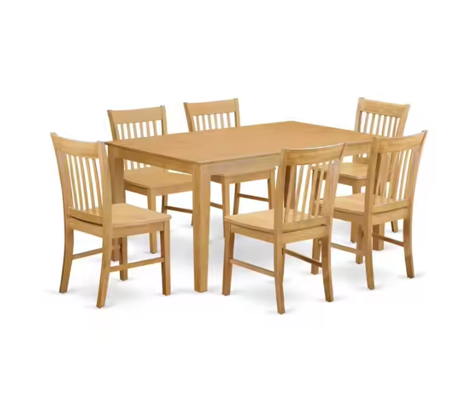 Factory High Quality  Modern Customized New Design Furniture Rectangle Wholesale Oak Dining Table Set