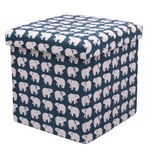 Floding Foot Stool Ottoman <strong>Pouf</strong> Cube Foot Rest Bench <strong>with</strong> <strong>Storage</strong> - Product Image 2