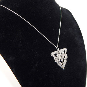 Gorgeous 2.75ct Diamond Drop Pendant & <b>14k</b> White <b>Gold</b> <b>Necklace</b> - Product Image 6