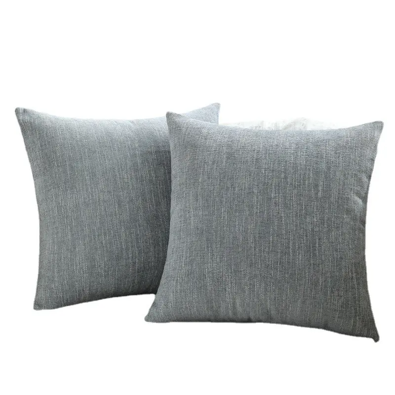 Customized Color Chenille Cotton Linen Pillow Cases Decorative Throw Pillow Cover
