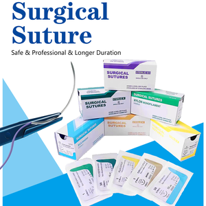 Fio de Sutura Cirúrgica Estéril 75cm 2/0 3/0 4/0 Vicryl PGA <span class=keywords><strong>PGLA</strong></span> Sutura Absorvível Fio de Nylon Não Absorvível - Product Image 1