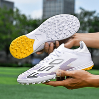 Chaussures de football professionnelles unisexes pour adultes et jeunes, idéales pour l'été, crampons FG/TF, antidérapantes et respirantes, pour l'entraînement et les matchs.