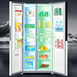 Réfrigérateur Side-by-Side <span class=keywords><strong>Grande</strong></span> Capacité 450L, Sans Givre, Économe en Énergie, 220V, Machine de Refroidissement Professionnelle pour Usage Domestique - Product Image 5