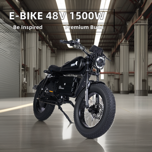 Vélo tout-terrain robuste pour adultes Feiwo Retro Scrambler E-moped 48v avec moteur sans balais au lithium, haute puissance pour la ville - Product Image 1