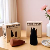 Nouvelle éponge de maquillage Alien Beauty Egg, plus grande, conique, double tête, en forme d'éventail, multi-facettes, en boîte