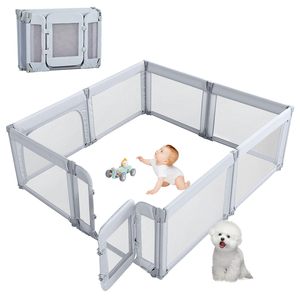 Moderno box in legno per bambini pieghevole portatile per interni esterni box box con serratura di sicurezza per bambini giochi e soggiorno uso - Product Image 2