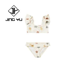 Shorts de bain texturés personnalisés en gros, tissu de maillot de bain écologique, ensemble de maillots de bain pour tout-petits et bébés avec protection solaire - Product Image 6