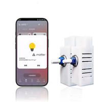 Bilihondim UK Matter Over Thread Wall Rotary Dimmer Smart Home 2Packs 200W 1 Canal Sans Neutre Sans Fil Portée de Contrôle 30m