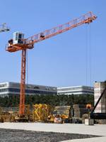 Mini-grue de chantier 1T 10M à flèche plate, sans cabine, avec panneau de commande à levier télécommandé, cadre d'ancrage, pièces de rechange, moteur et boîte de vitesses