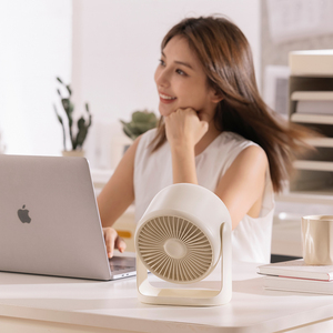 Bàn fan hâm mộ 2025 cực kỳ yên tĩnh hoạt động được xây dựng trong pin 3600mAh năm tốc độ LED hiển thị OEM/ODM nhà và văn phòng - Product Image 4