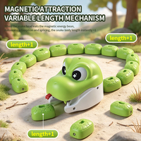 Jouet Serpent Magnétique RC pour Enfants, Jeu de Combat Multijoueur Interactif, Voiture Électrique Mangeuse, Serpent Télécommandé Éducatif