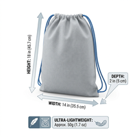 Sac à dos pliable en polyester imperméable de qualité supérieure avec cordon de serrage noir et poche avant, sac de sport professionnel pour hommes et femmes