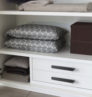 Kenop Kabinet Bulat dari Paduan Seng Hitam Matte Kontemporer untuk Lemari, Meja Rias, dan Furnitur Desainer
