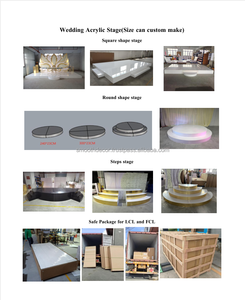 Miroir LED carré lisse, design en acrylique transparent, portable, scène de mariage pour la décoration d'événements - Product Image 3