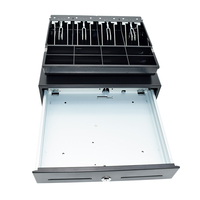 C330-48T POS Metal Tepsili Para Çekmecesi RJ11 12V POS Sistemi Uyumlu 4 Bölmeli Dayanıklı Toz Boyalı Para Kutusu