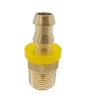Raccords à barbillon hydrauliques à basse pression pour gaz inflammables, en laiton forgé, pour systèmes de freinage pneumatique, marque HT, 3/8" OD x 3/8"NPT